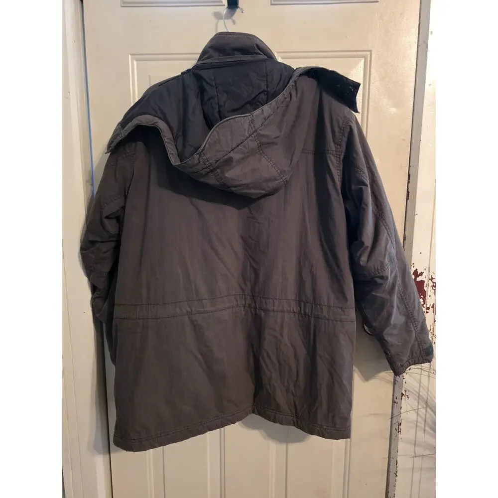 Vintage LL Bean Parka Coat Cotton Insulated USA Mens XL Green Winter Ski Lodge